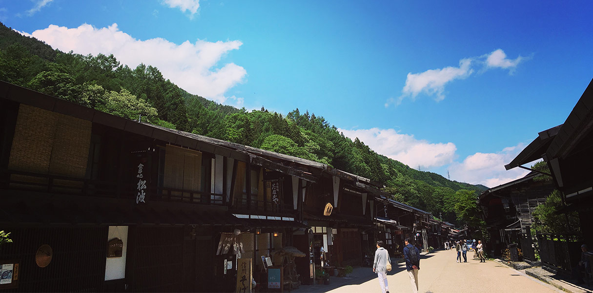 奈良井宿の町並み