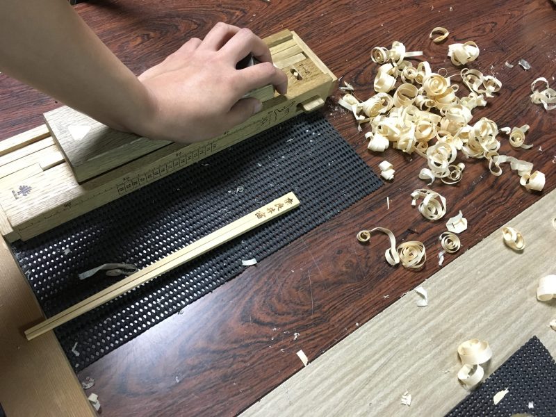 ひのき箸作り